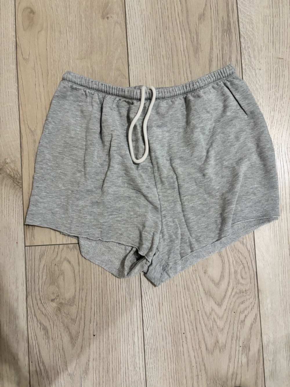 Women's Gray Drawstring Lounge Shorts
